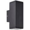 Outdoor Wall Light - BRILLIANT - HALLY - Metal and Glass - Anthracite - GU10 LED - 2x 10 W IP44