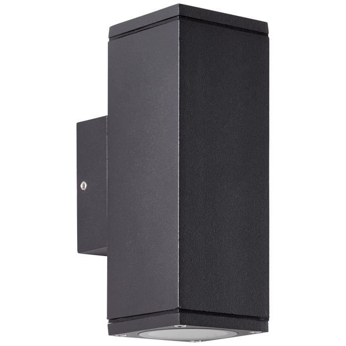 Outdoor Wall Light - BRILLIANT - HALLY - Metal and Glass - Anthracite - GU10 LED - 2x 10 W IP44