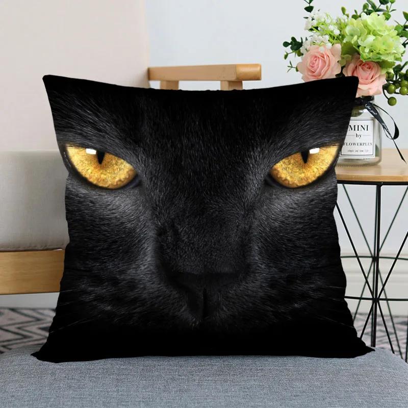 

Милая наволочка для кровати с изображением животных для автомобиля, дивана, домашнего питомца, кошки, наволочка с принтом 45x45cm