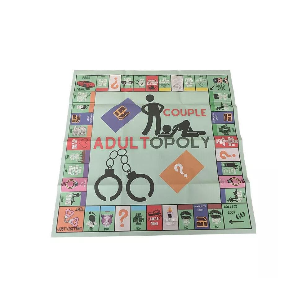Adultopoly Couple Board Game, Couple Game Card Board Game Props for Date Night