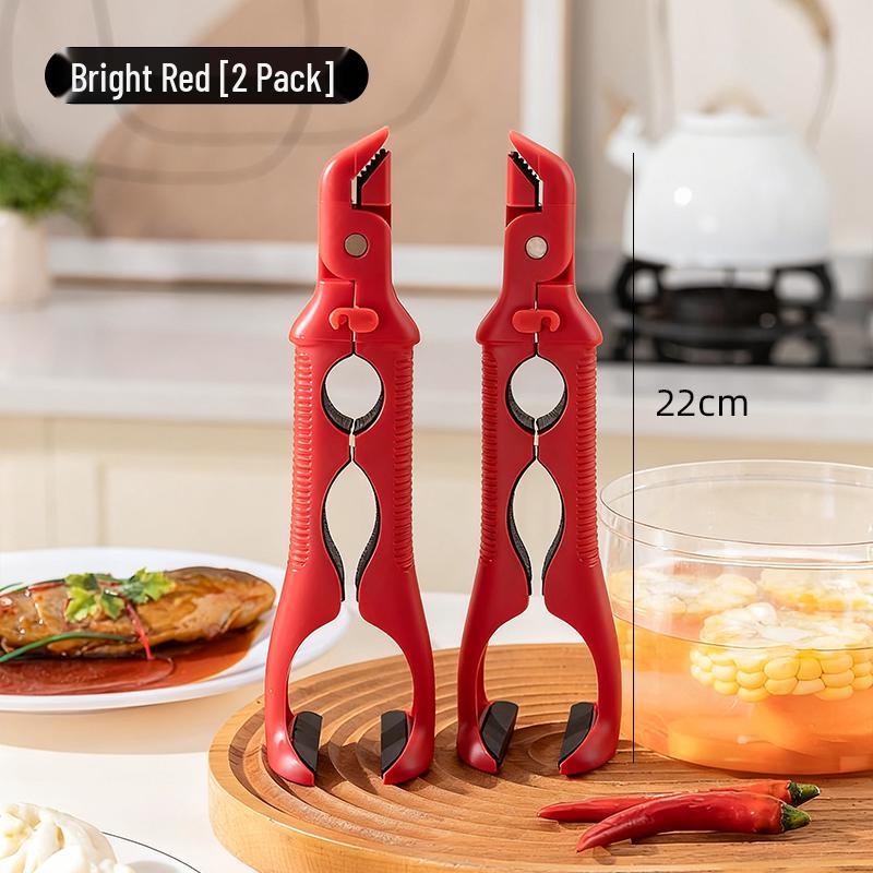 Three-in-One Non-Slip Silicone Bowl Tongs - Anti-Scald Household Plate Lifter