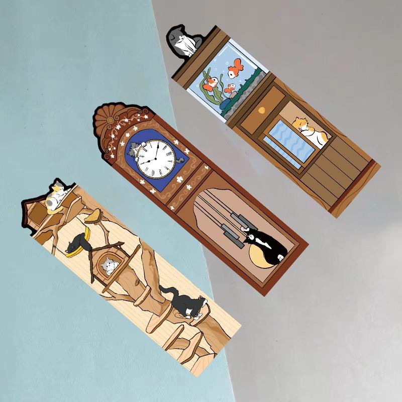 30ks Kočičí život Kartonové DIY Kreslené Retro Záložky Ins Kreativní Materiál Párty Dárek pro Děti Studenty Párty Výslužky