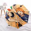 1pc Haikyuu! Volleyball Scene Automatic Opening Closing Umbrella, Portable 3-Fold Design with Iron Frame, Outdoor, Ideal Gift for Fans, Travelers, Dai