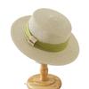 Japanese and Korean top hat Flat top straw hat Women's high-end straw hat, sun protection sun hat Holiday straw hat Seaside beach hat