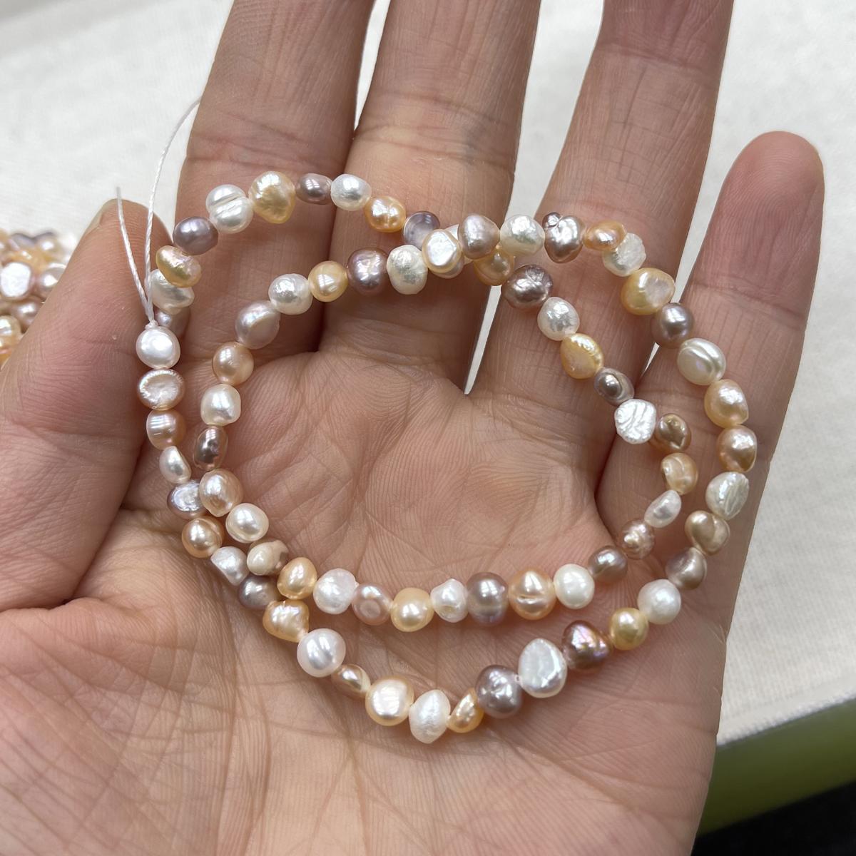 

1 нить, разноцветный натуральный пресноводный жемчуг, ручной работы, жемчужные бусины-самородки для изготовления украшений, поделки своими руками (Бусины 5-5,5 мм, Длина 36 см) 1String/5-5.5mm-36cm разноцветный