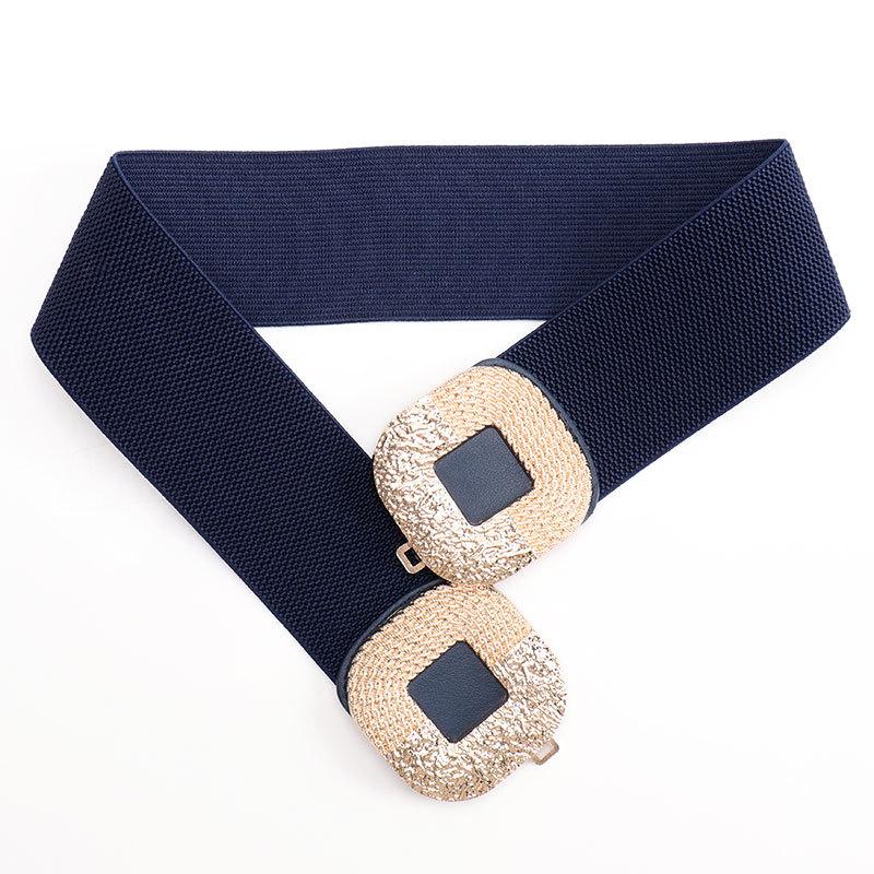 European and American elastic belt women's buckle elastic wide women's waist seal versatile dress coat sweater belt