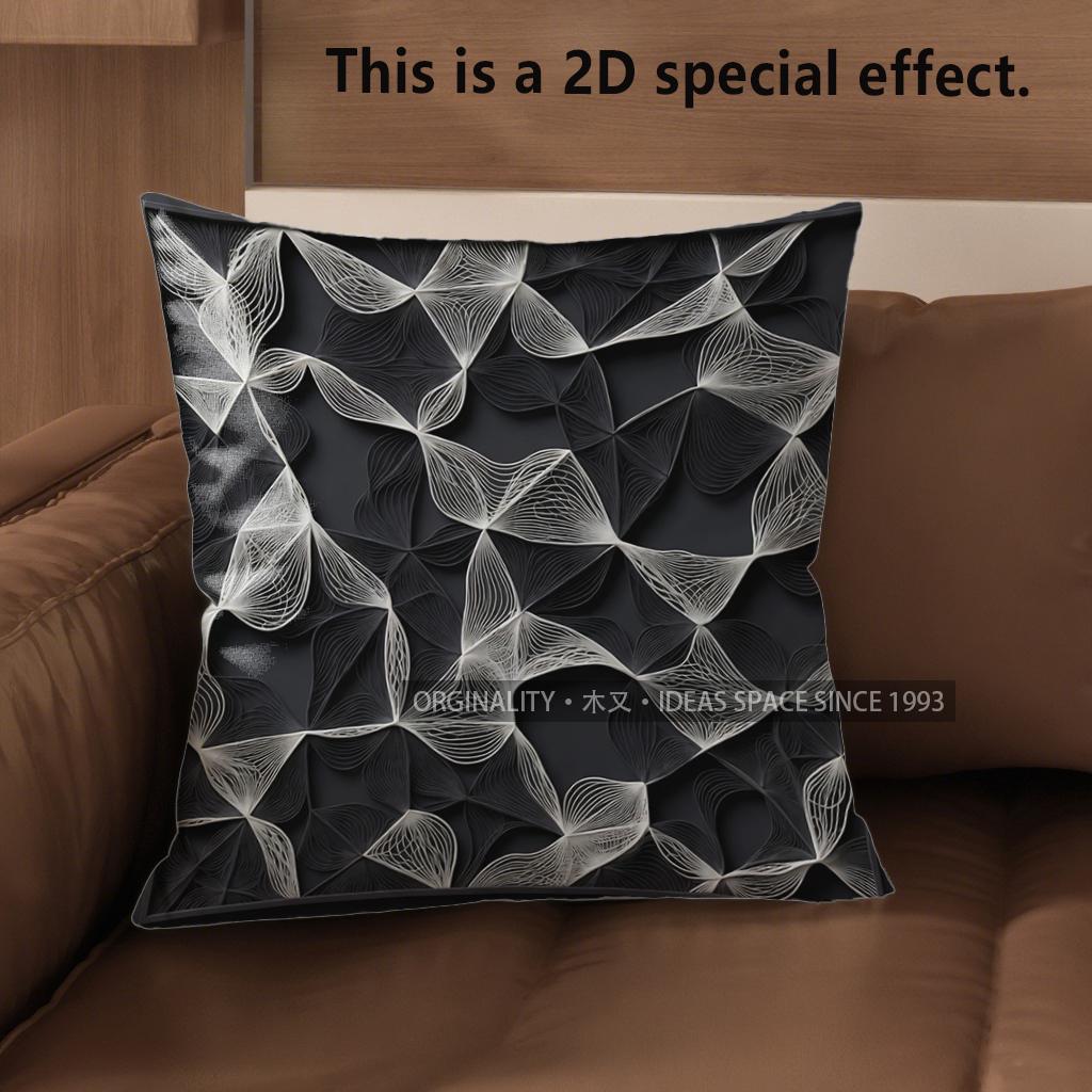 2D Modern Abstract Wave Pattern Digital Pillow Covers Pattern Cushion Cover Suitable For Sofa Bedroom Car Pillow Cover