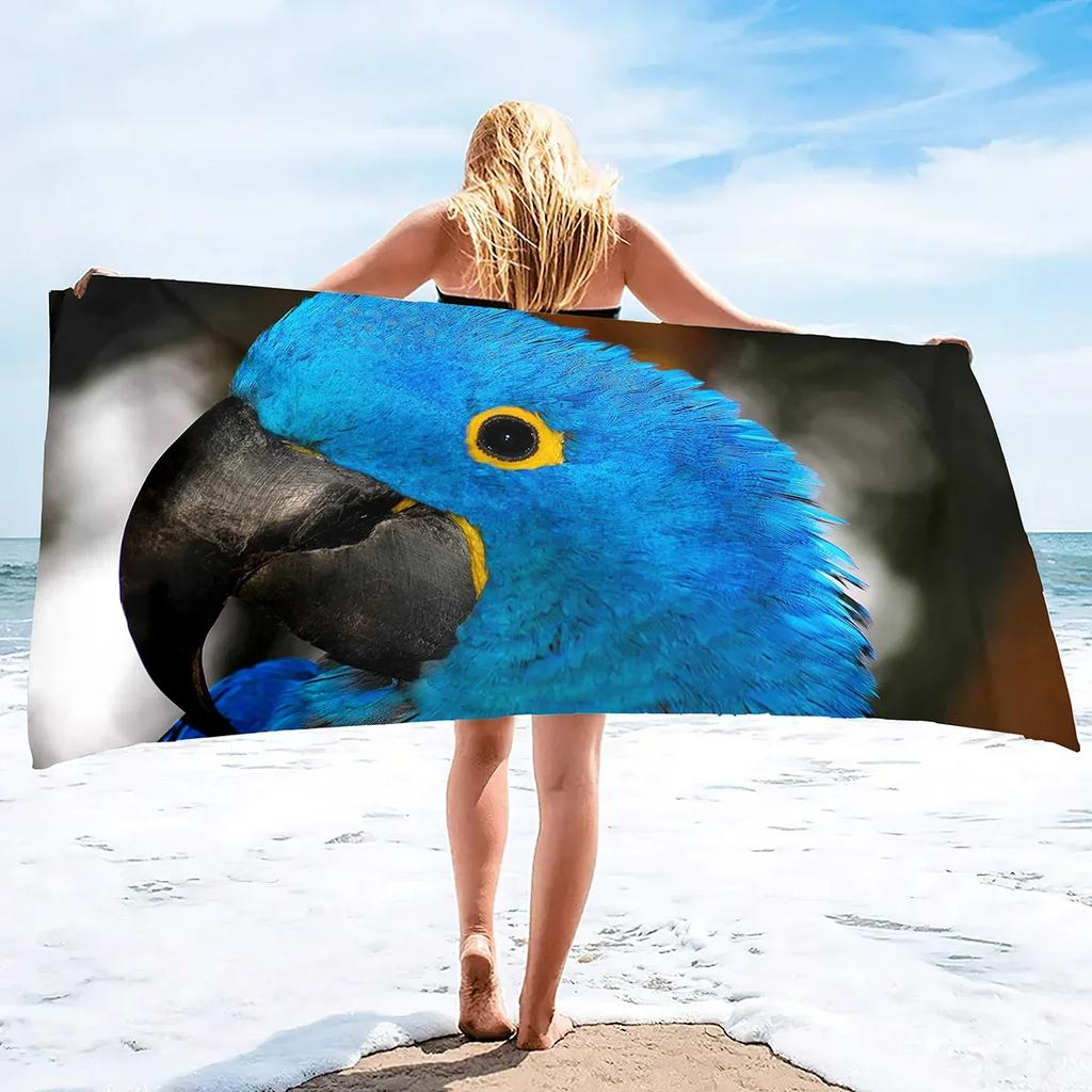 Beach Towel Parrot Oversized Clearance Lightweight Compact Pool Towels, Extra Large Sand Free Super Absorbent Travel Pool Towel