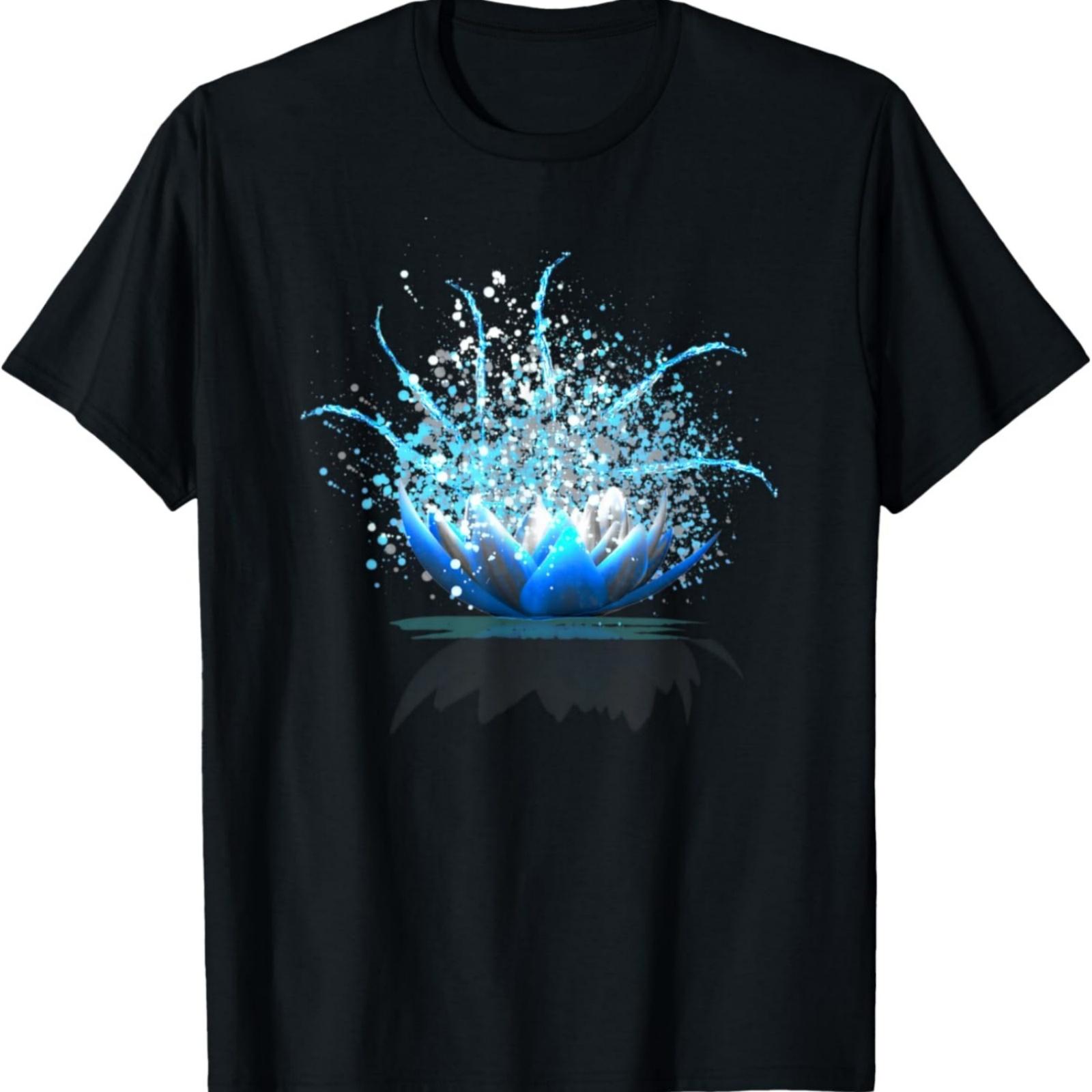 Lotus Flower Floral Water Lily Design for Zen Meditation T-Shirt S
