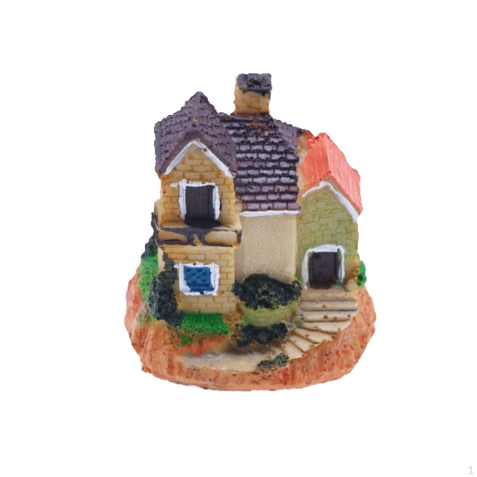 

Mini Fairy Garden House Micro Landscape Miniature Dollhouse Ornament Resin Villa