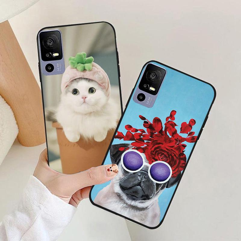 For TCL 40 R 5G Phone Case T771K astronaut Silicone Camera Protection Back Cover For TCL 40R 5G T771H Funda Coque TCL40R