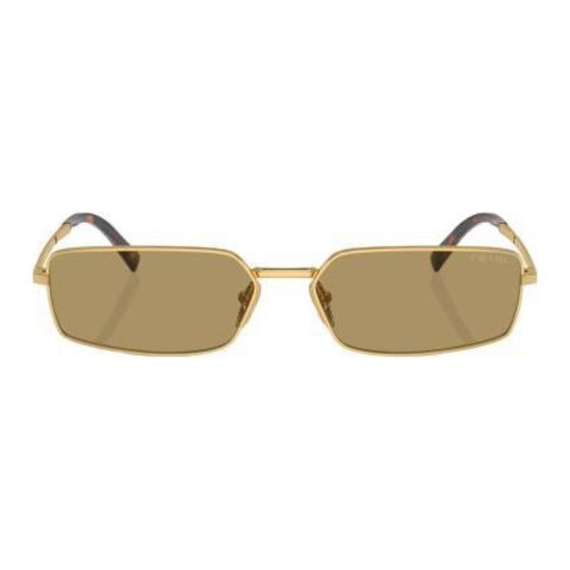 Prada [Available Prescriptions] Logo Metal Rectangular Sunglasses Men's Gold