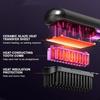 USB Charging Hair Straightener Brush LCD Display Electric Straightening Comb  Travel Use