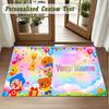 Crystal Velvet Square Rug Custom NameEl Payaso Plim Plim Pattern Non Slip Home Floor Decor Rug