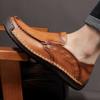 Men's Handmade Leather Shoes Casual Slip On Loafers Men's Flats Moccasins