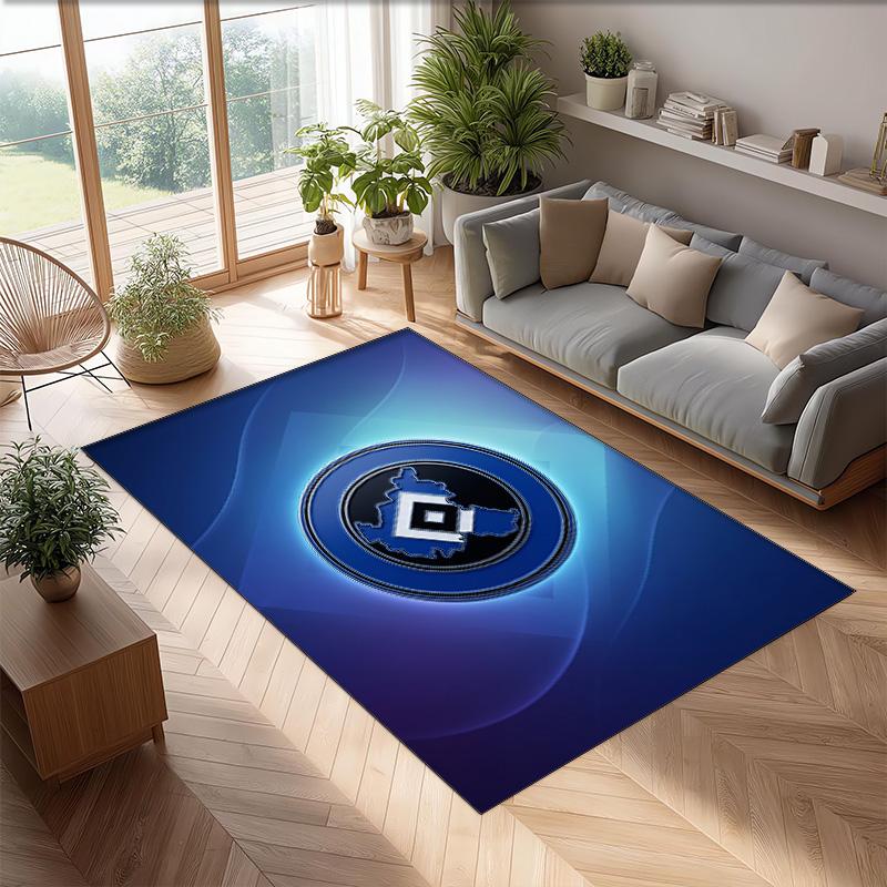 Tappeto in Velluto di Cristallo con Stampa Calcio Hamburger SV, Comodo Assorbente d'Acqua Antiscivolo Tappeto per Pavimenti Interni