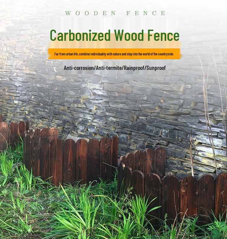 Karbikalisierter Korrosionsschutz Massivholz Gartenzaun für den Außenbereich