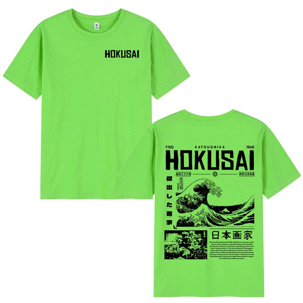 Japanese Hokusai The Great Wave T Shirts Unisex Women Clothing Fashion Short Sleeve 100 Cotton Casual T Shirt Harajuku Streetwear