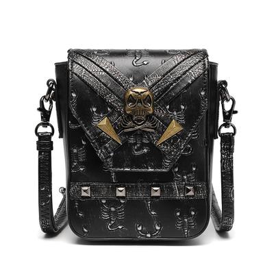Mini Crossbody Bag for Women Vintage Shoulder Bag Cell Phone Purse Skull Gothic Bags Handbag Cellphone Wallet Purse