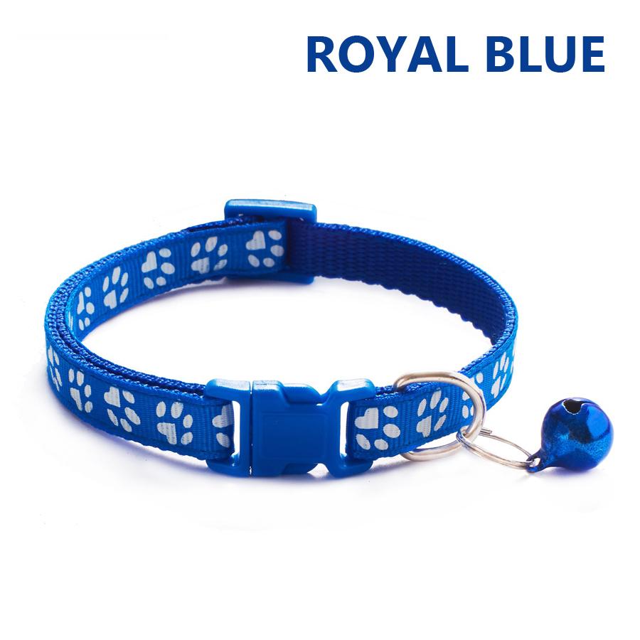 1/5Pcs Adjustable Footprint Pet Collar with Bell, Cute Soft Neck Collar for Puppy Small Dog Kitten Cat Daily Wear