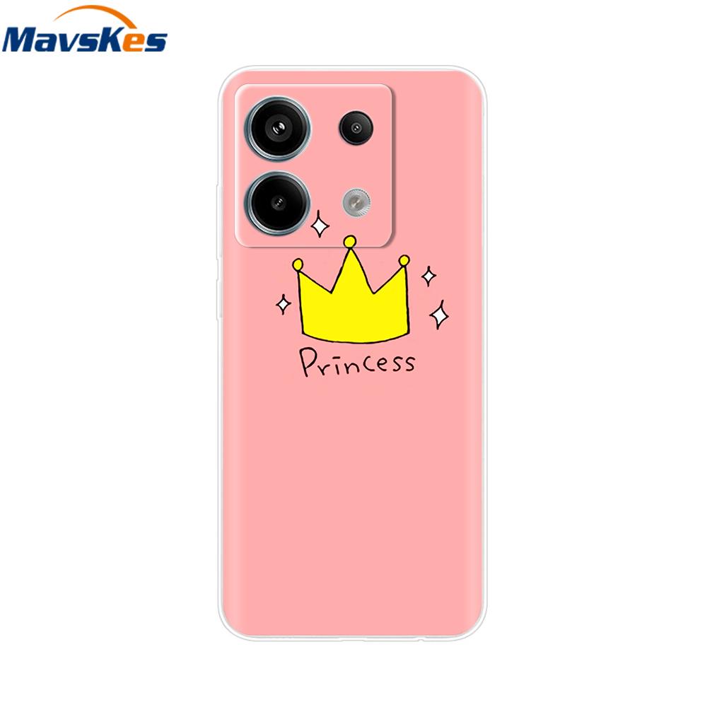 Handyhülle Für Xiaomi Redmi Note 13 Pro 5G Rückseite Niedlich Stoßfest Weich Klar Silikon TPU Für Redmi Note13 Note 13 Pro Funda