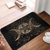 Triple Moon Goddess Doormat Mat Anti-Slip Pentagram Pagan Wiccan Kitchen Bath Balcony Rug Carpet 40*60cm