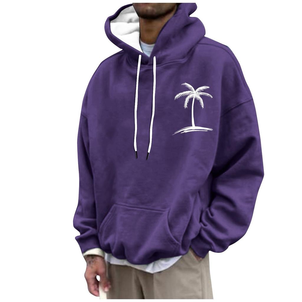 Men's Hooded Print Pattern Fashion Loose Men's And Women's Long Sleeve Hooded Sweatshirt
