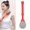 Massage Hammer 2 Soft Heads Retractable Flexible Handle Large Area Portable Silicone Manual Massage Hammer Stick