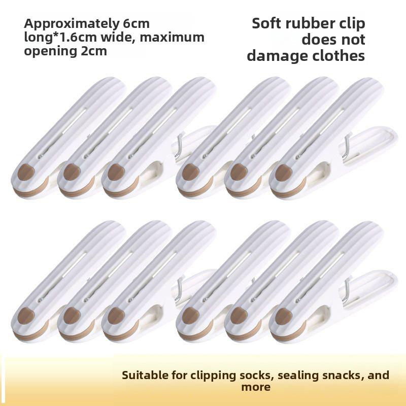 Multi-functional Plastic Invisible Clip Clothes Hanger, Household Clothes Rack, Clothing Wind-proof Fixation Clip, Socks and Bed Sheets Drying Clip