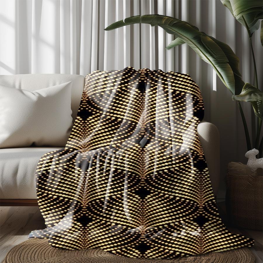Wavy Pattern Blanket Microfiber Flannel Cover Blanket Bedroom Living Room Sofa Soft And Comfortable Home Decoration