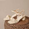 Summer new design unique fan versatile word with sandals with skirt fashion