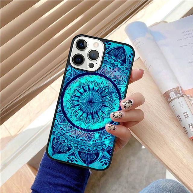 Mandala flower Pattern Coque Shell For iPhone 17 Air 15 16 14 13 12 Pro Max 11 Pro Max Plus Phone Case Cover