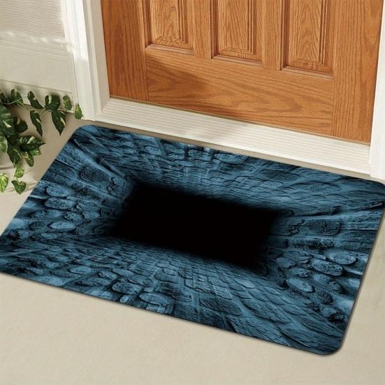 3D Optical Illusion Floor Mat Non-Slip Vision Rug Realistic 3D Carpet for Living Room Bedroom Bathroom Hallway Easy Care Decorative Rug