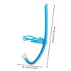 Dry Snorkel Adjustable Swimming with Head Strap Soft Silicone for Lap Swimmers Light Blue