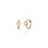 14k Flower Cubic Mini One-Touch Earrings (14k Gold) ER18