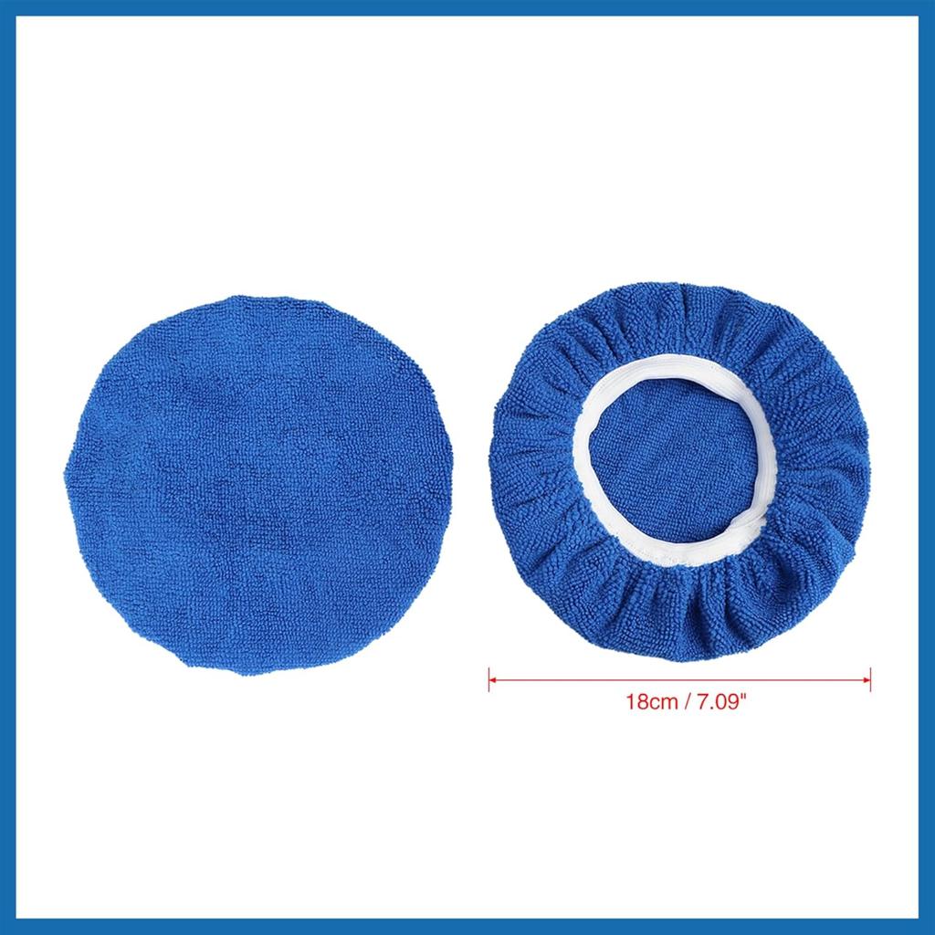 5pcs Car Polisher Pad Bonnet 7-8 Inch Soft Microfiber Polishing Buffing Pad Cover Item Replacement