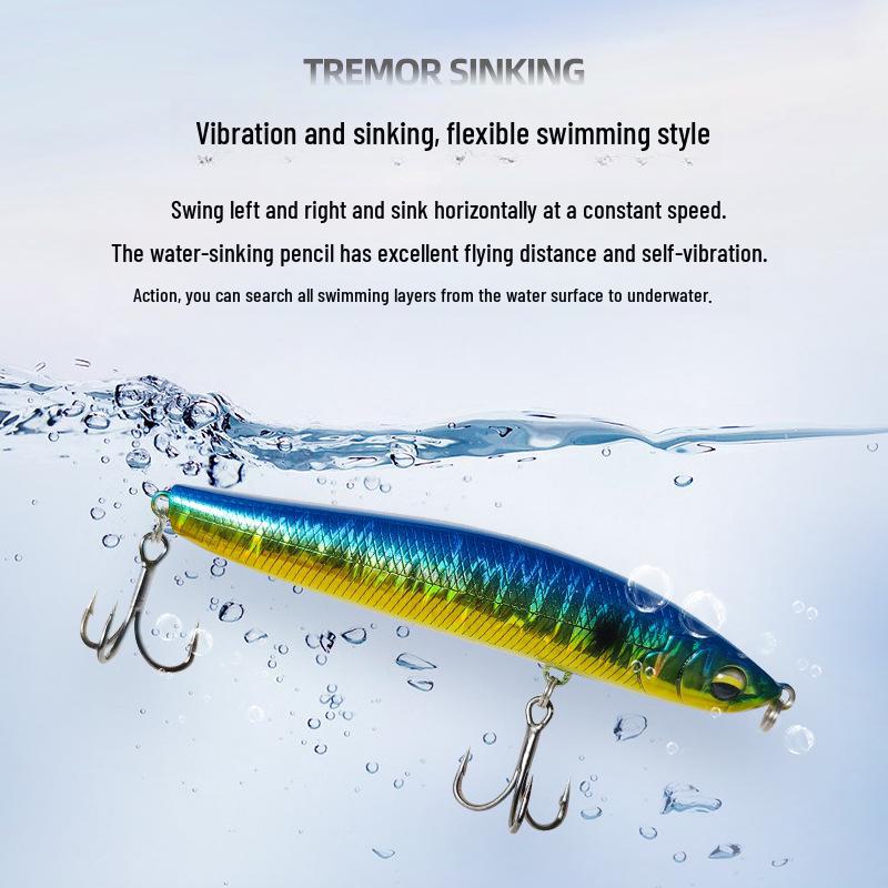 Señuelo Lápiz Hundido para Lanzamiento a Larga Distancia: Cebo de Pesca Multicapa de 8g, 11.5g, 16.5g con Boca Inclinada para Todas las Áreas de Agua