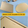 Rushed Gold Rainfall Shower Head 8"/10"/12" Inch Square Round 304 Stainless Steel Bathroom Faucet Rain Top Ceiling Showers Heads