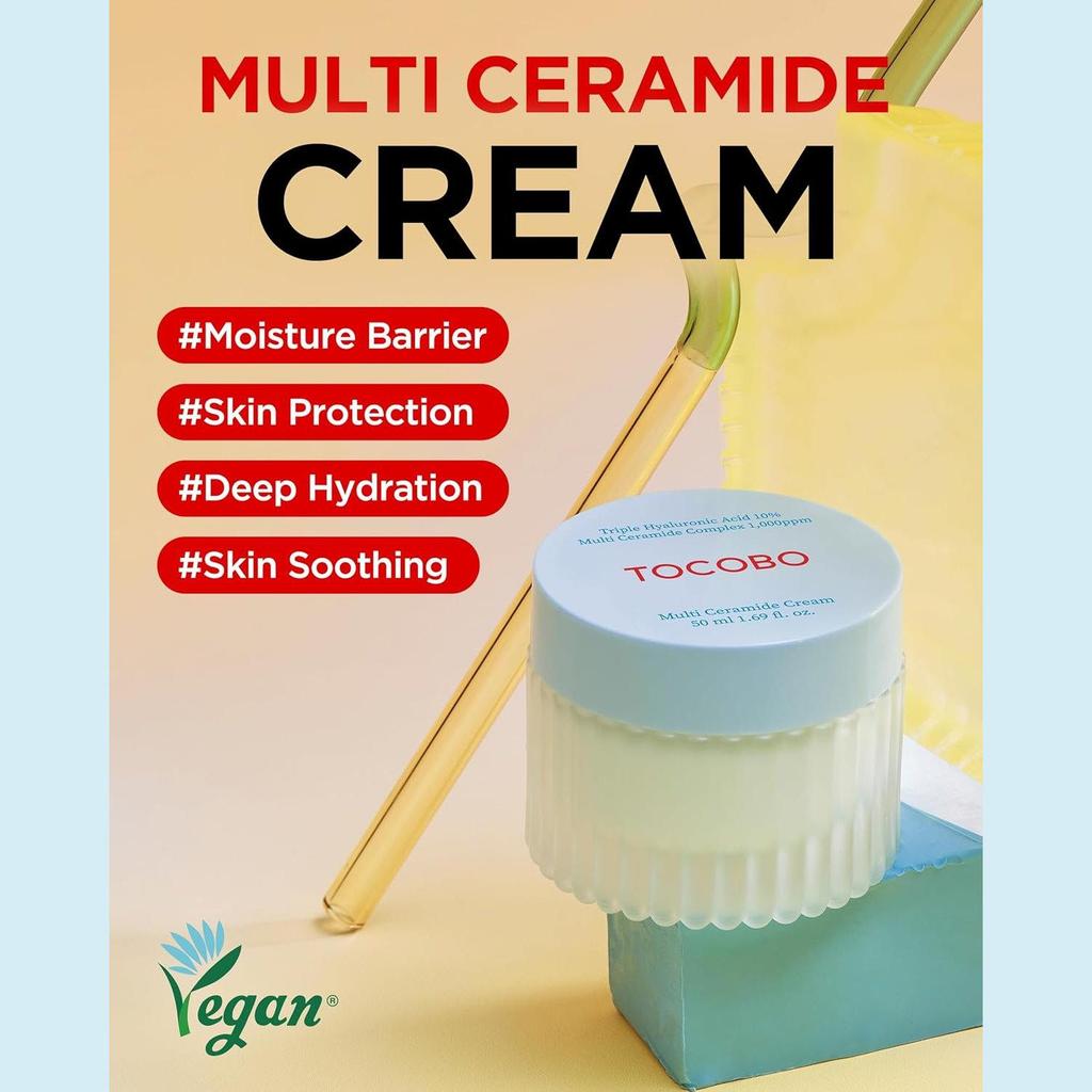 TOCOBO Multi Ceramide Cream 50ml | Moisture Cream, Ceramide Moisturizer, Korean Skin Care