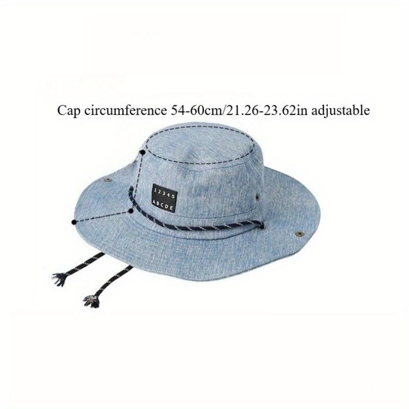 Wide Brim Bucket Hat for Men Women - Summer Breathable Sun Hat for Outdoor Camping, Hiking, Beach, Fishing & Music Festivals