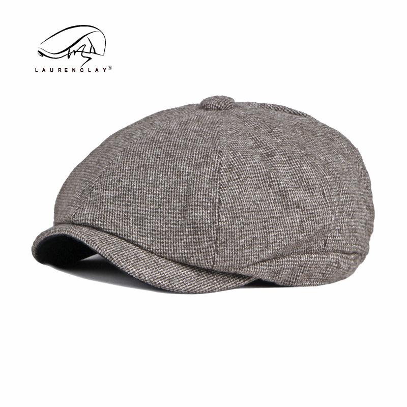 

Шляпа Женская Осенняя Британский Ретро Берет Зимняя Утепленная Теплая Кепка Восьмиуголка Мужская Шляпа Художника Adjustable темно-коричневого