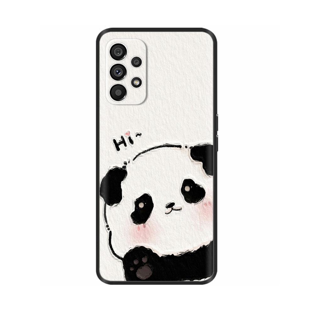 For Samsung A53 Case Cute Panda Flower TPU Soft Silicone Case For Samsung Galaxy A53 5G Cover A 53 SM-A536B Phone Cases Fundas