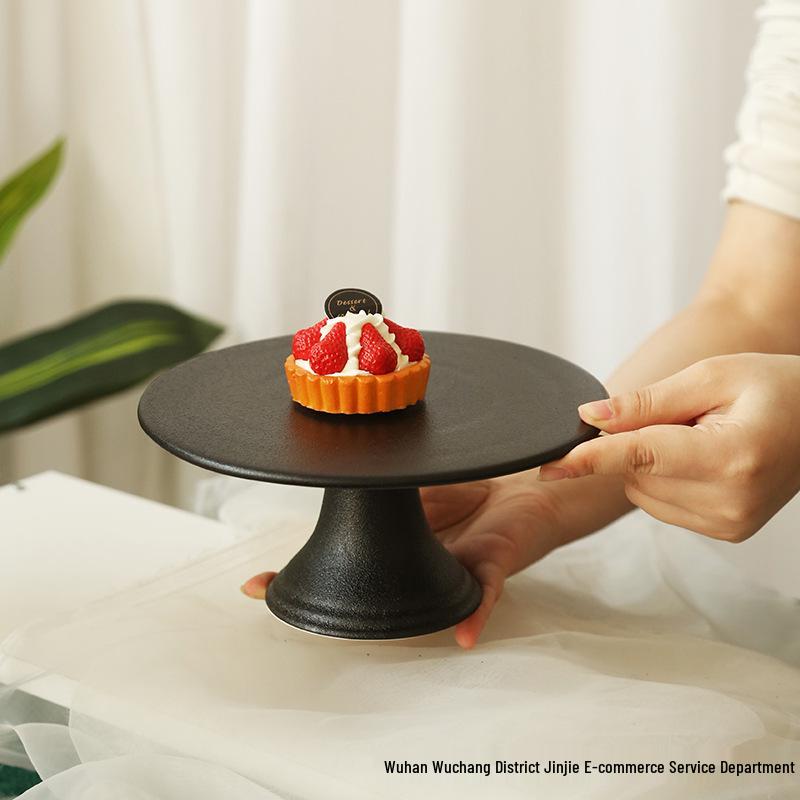 Ceramic High-Footed Afternoon Tea Dessert Stand and Tray