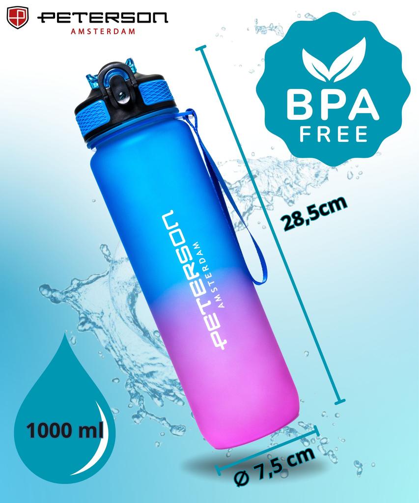Water bottle 1L PTN HY-8014-1L-9577 Blue-Pink