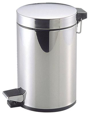 Pearl Metal Waco Trading Trash Can with Lid Stainless Steel Pedal Pail 3L Charis 2 H-2283