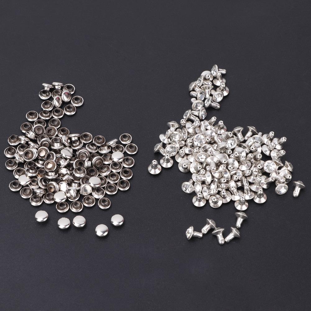 Cloth Inlay 6mm Rivets Spots Studs for Leather Craft Decoration(#1)