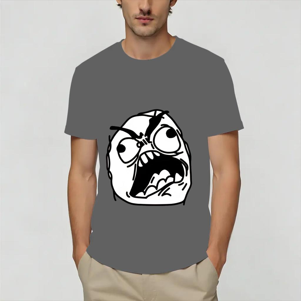 Rage Comic Trollfac Tshirt Summer Cotton Tshirts For Unisexs Popular Pattern Tshirt Short Sleeve Streetwear Tops