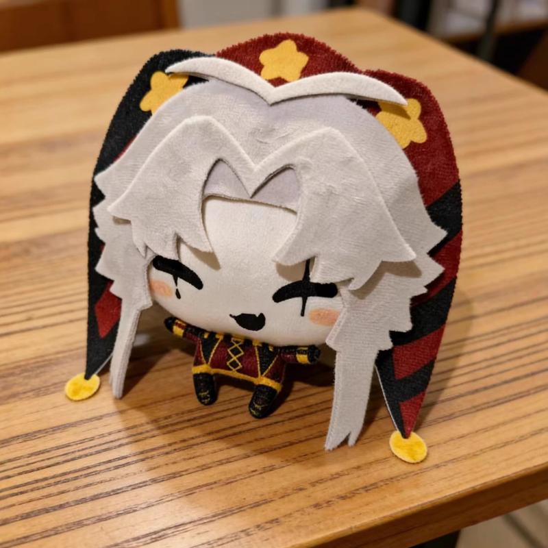 The Freak Circus Anime Pierrot 12cm Plush Toys Doll Stuffed Toy Keychain Pendant Lentil Body Cute Fan Gift Decorative Accessory