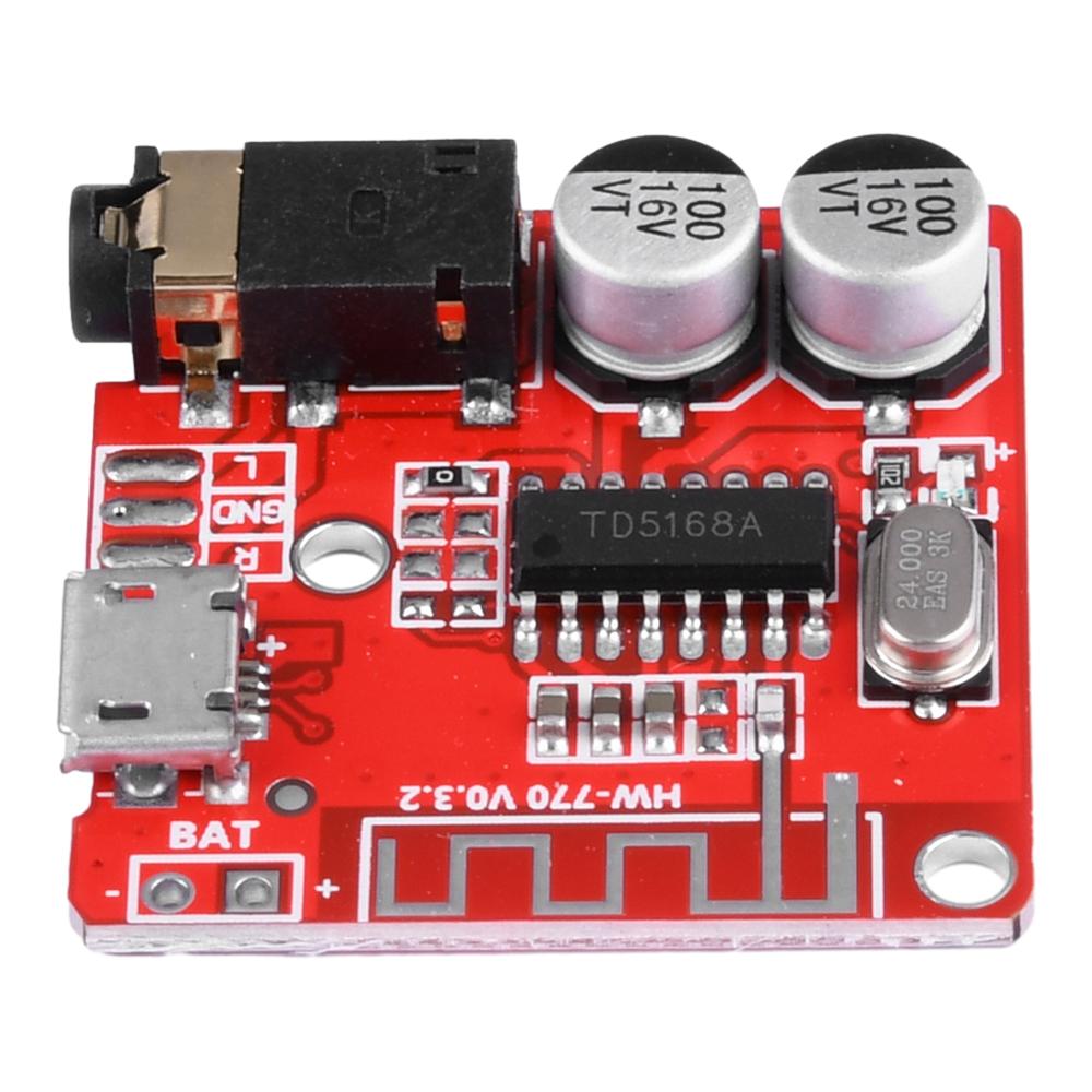 Mini Bluetooth Audio Receiver board Bluetooth 5.0 mp3 WAV,APE,FLAC lossless decoder Wireless Stereo Music Module DC3.7-5V HW-770