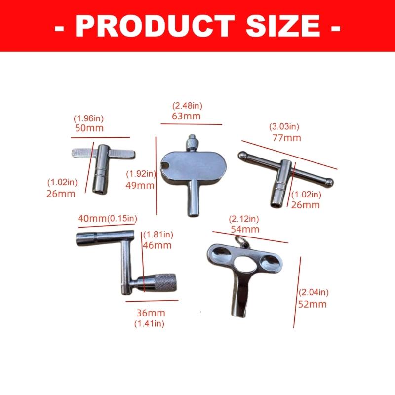 Drum Tuning Key Percussions Design Hardware Tool for Drum Continuous Standard Motion Speed Key Drum Key Tuner Drum Key